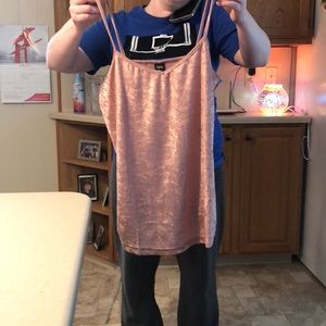 Pink Velvet Tank Top